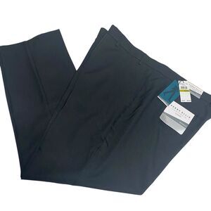 NWT Perry Ellis Portfolio 46x31 Modern Fit Comfort Black CAVIAR Dress Pants Men